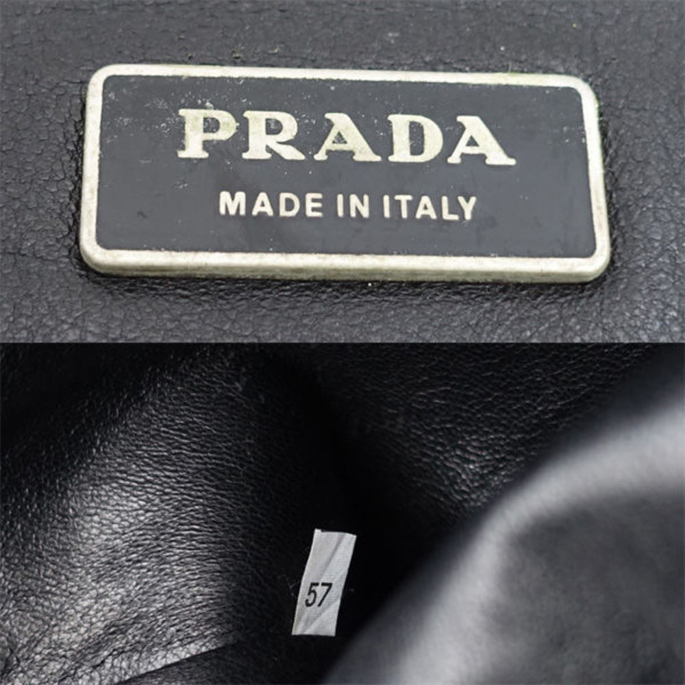 Prada Document Case Leather Black - image 7